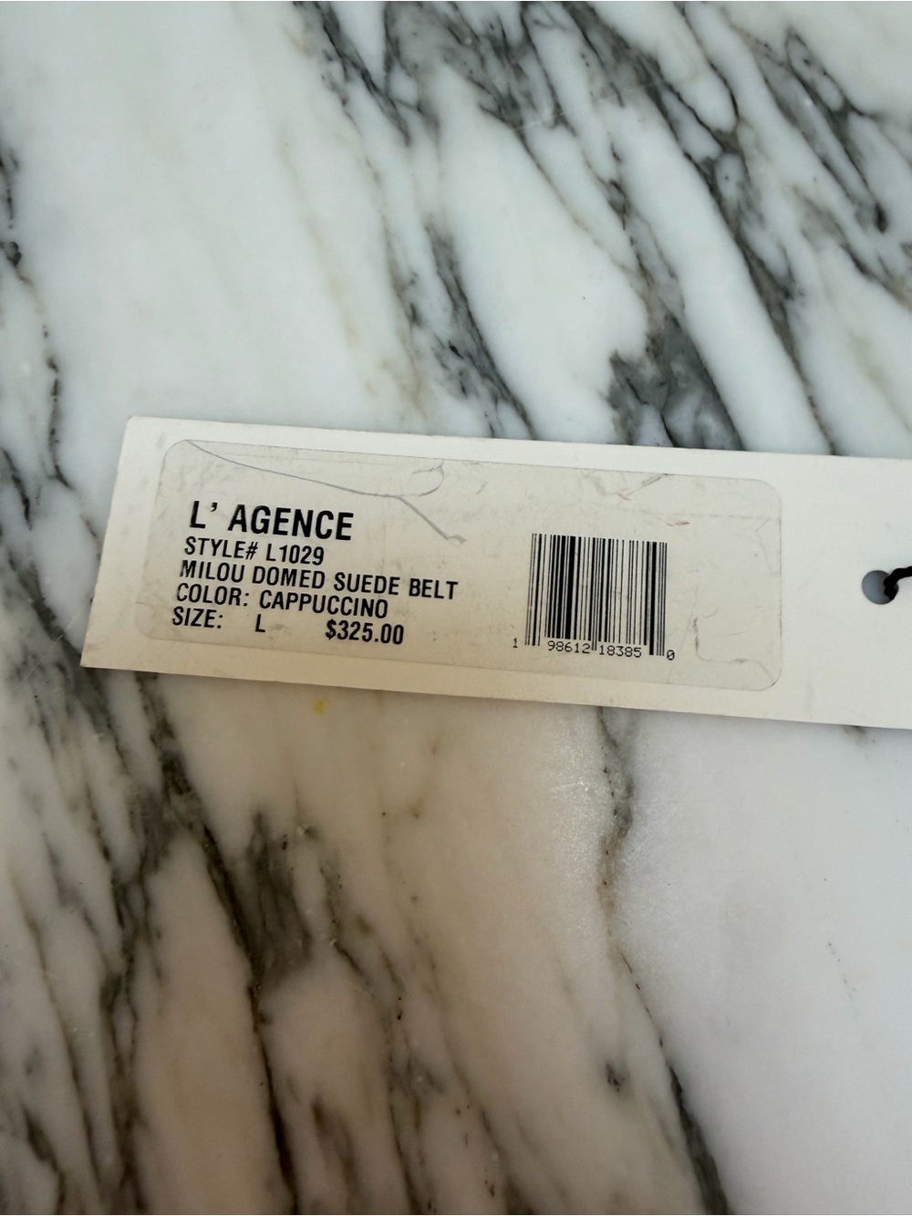 NWT LAGENCE suede Belt with Gold Buckle - Nude - Picture 6 of 7